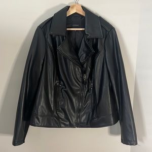 Lane Bryant Faux Leather Black Jacket 18/20